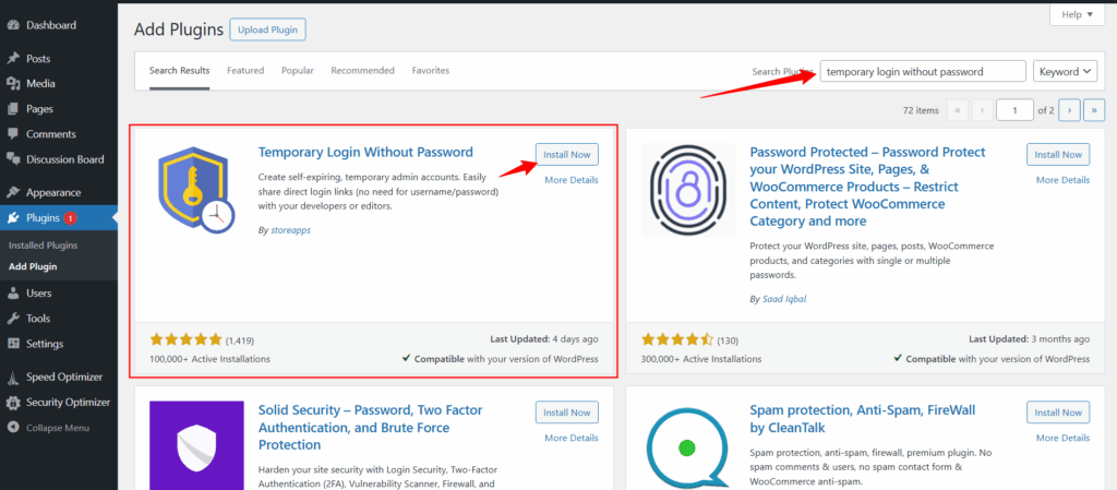 Temp login