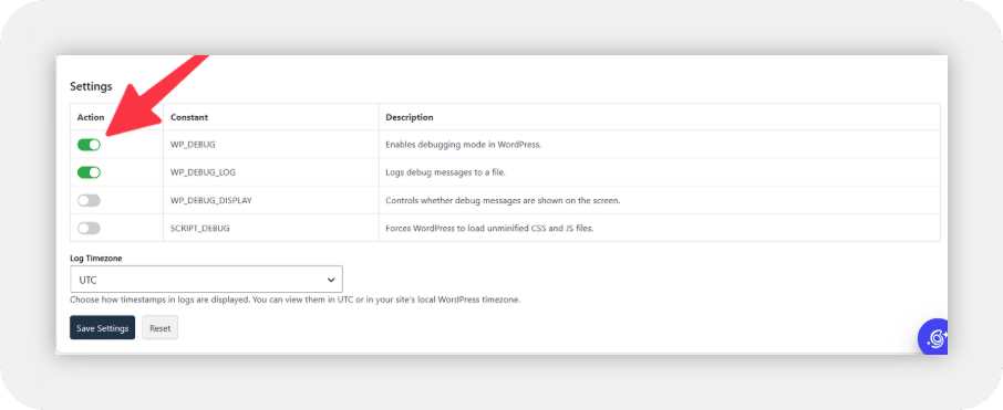 BugTrace Disable Debug Logging