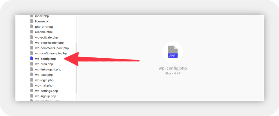 Locate wp config file