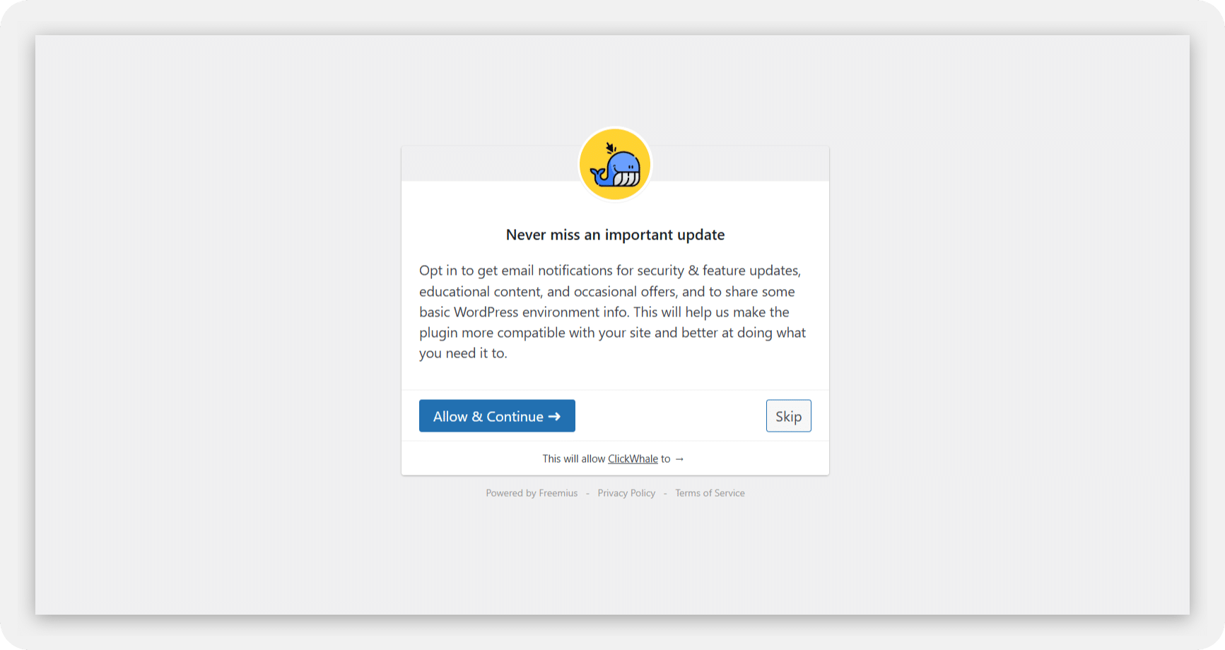 ClickWhale Accept and Continue ClickWhale Accept and Continue
